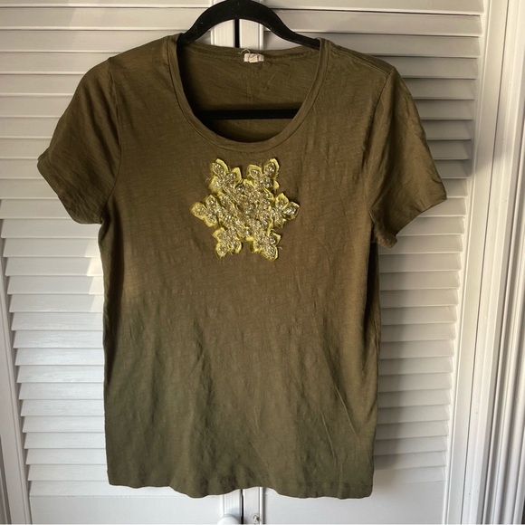 J. Crew Sequin T-Shirt - Picture 1 of 4